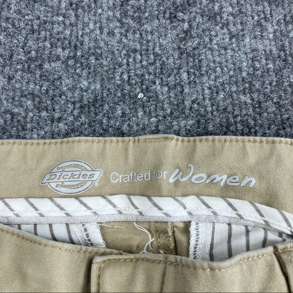 DICKIES Women's Flex Relaxed Fit Pant tan khaki Size 4 Long - Picture 2 of 11